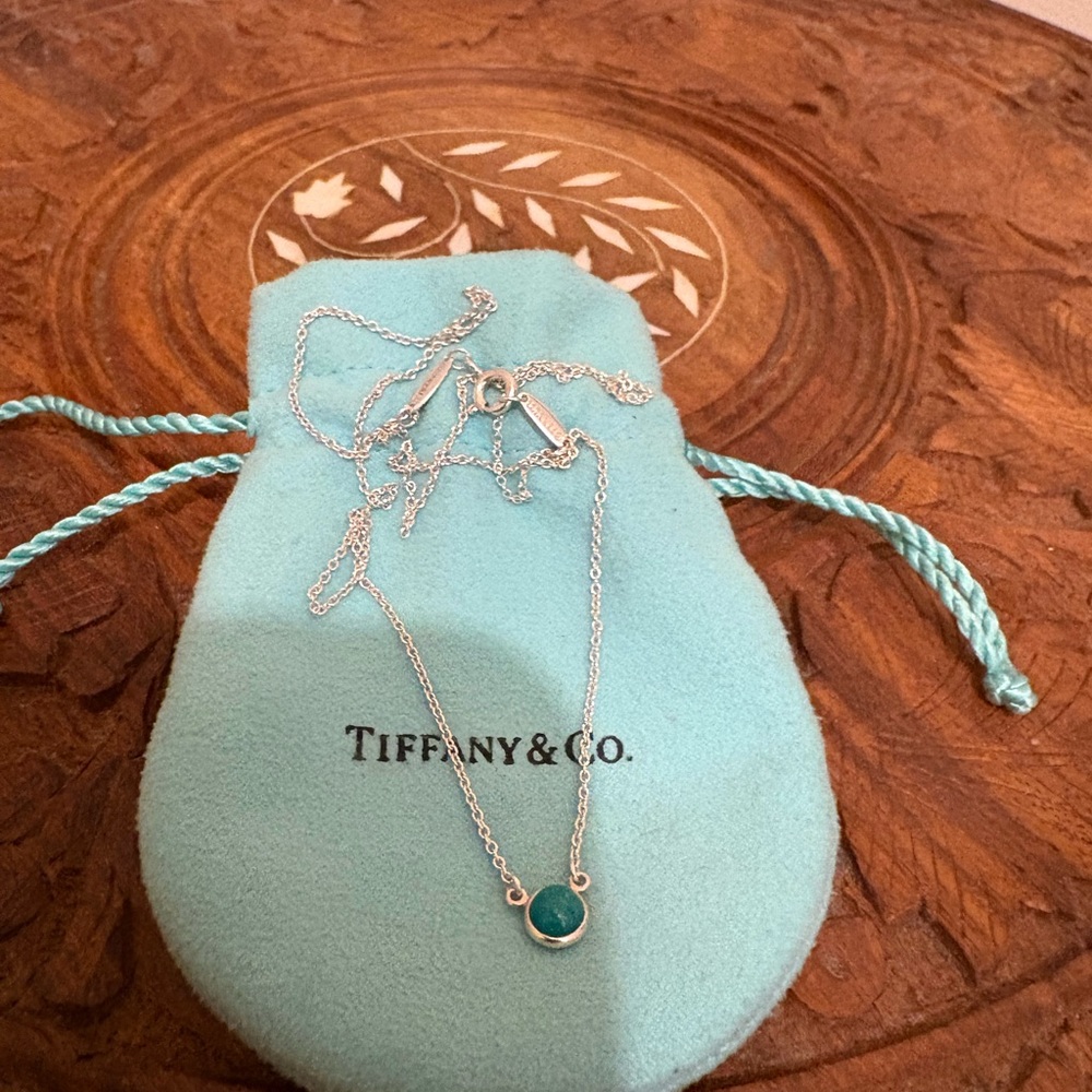 Tiffany & Co. Silver Necklace with Turquoise Pendant